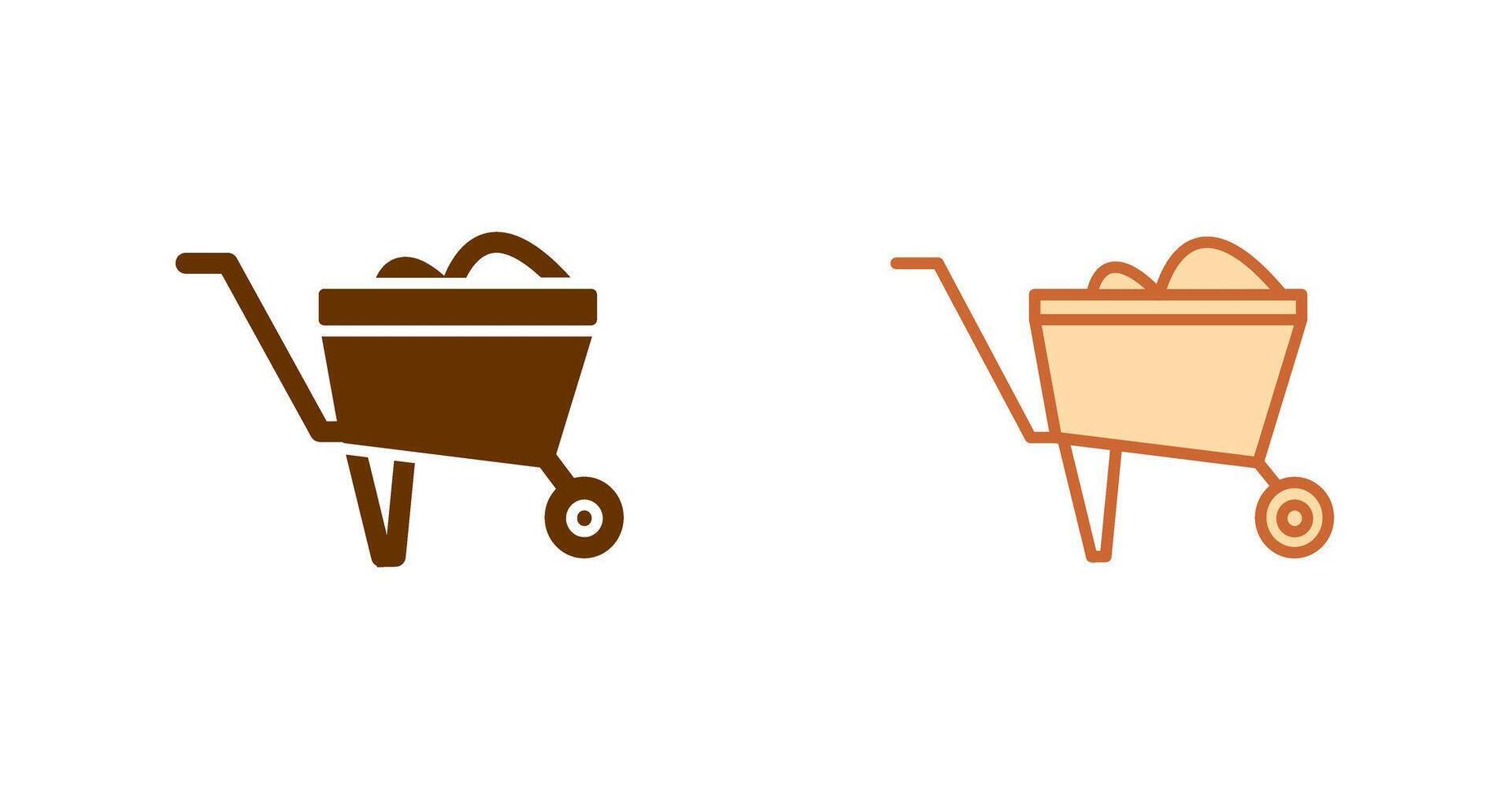 Wheelbarrow Icon Design vector