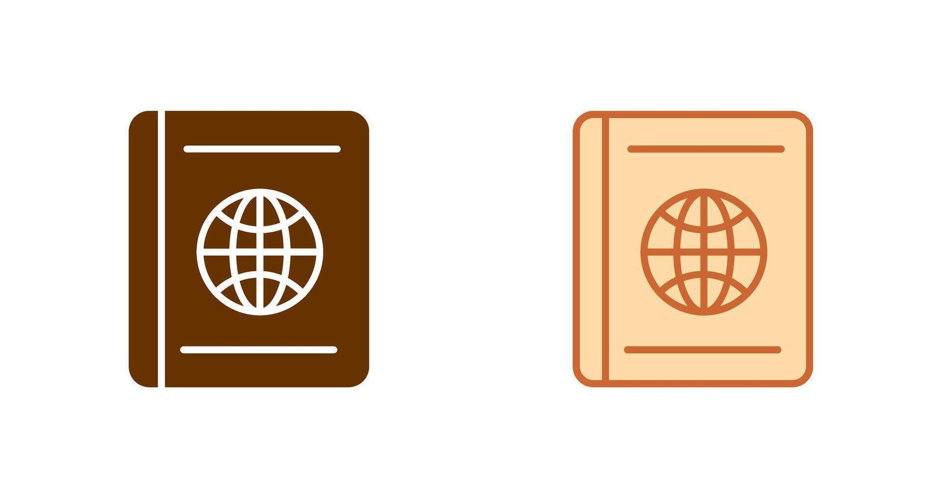 diseño de icono de pasaporte vector