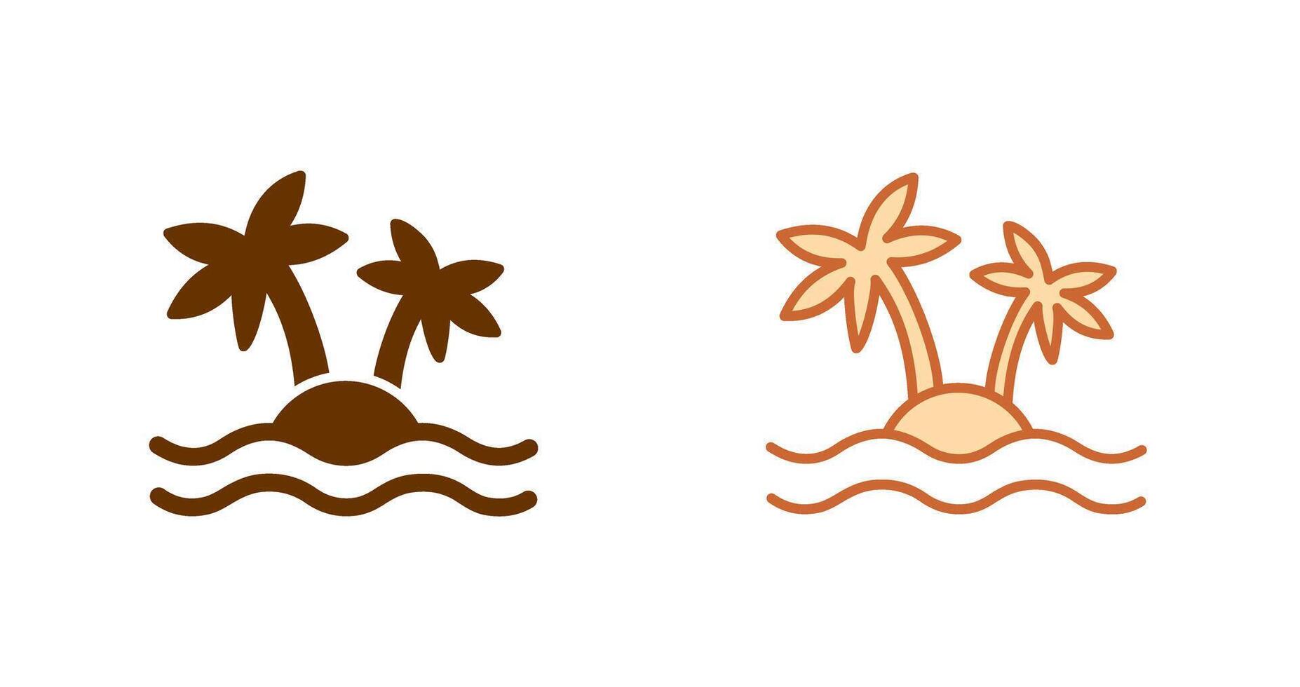 Island Icon Design vector