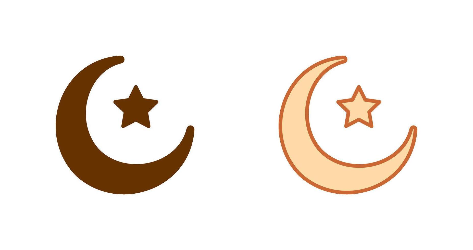 Moon and Star Icon Design vector