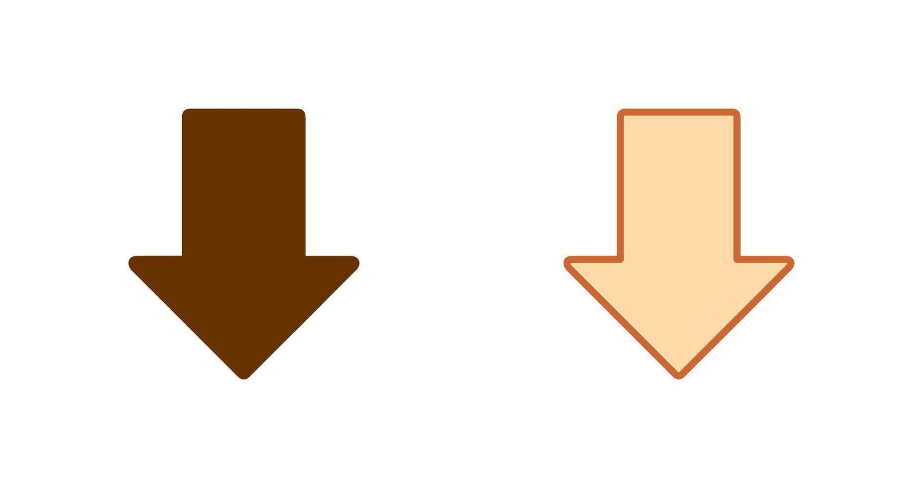 Down Icon Design vector