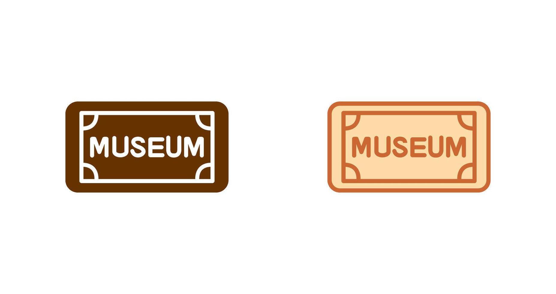 museo etiqueta icono diseño vector