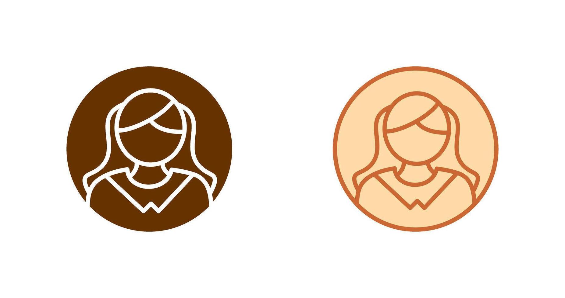 Female Profile Icon Design vector