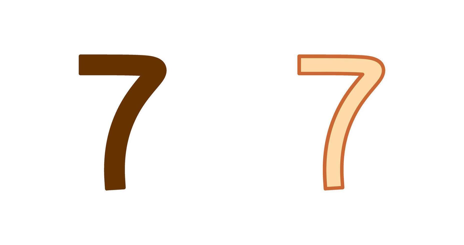 Number Seven Icon Design vector