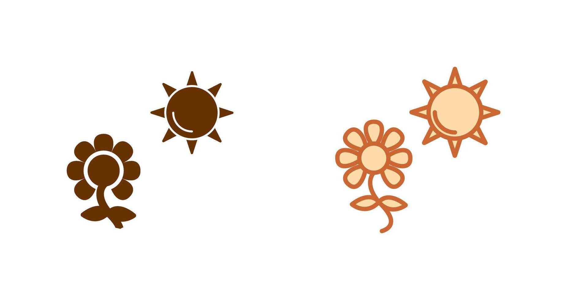 Flower in sunlight Icon Design vector