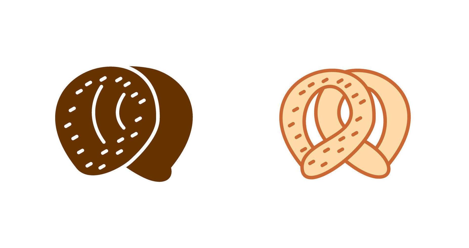 Pretzel Icon Design vector