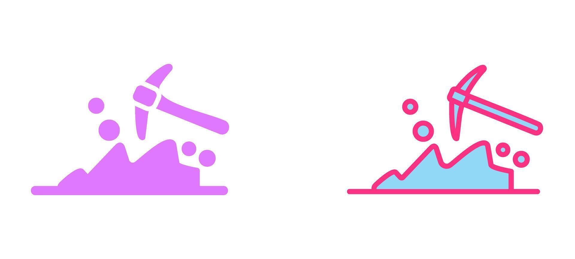 Mining Icon Design vector