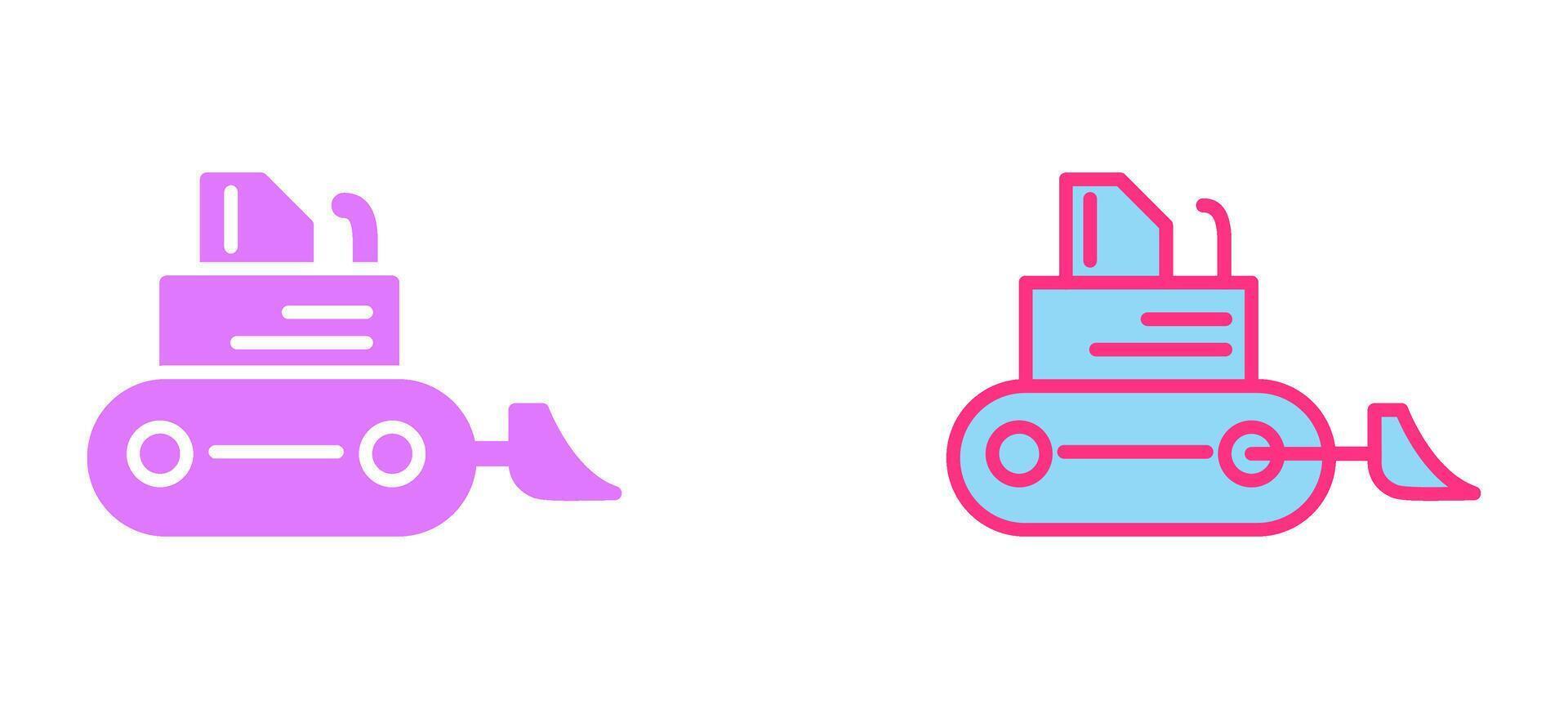 Bulldozer Icon Design vector