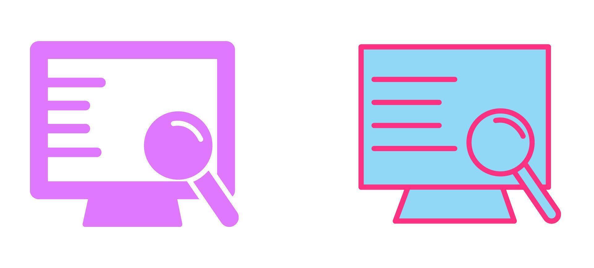 Computer Search Icon vector