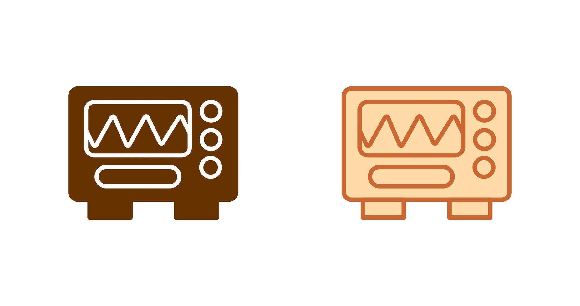 Oscilloscope Icon Design vector