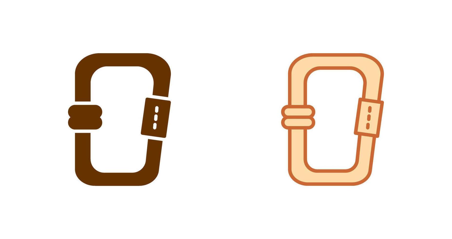 Carabiner Icon Design vector