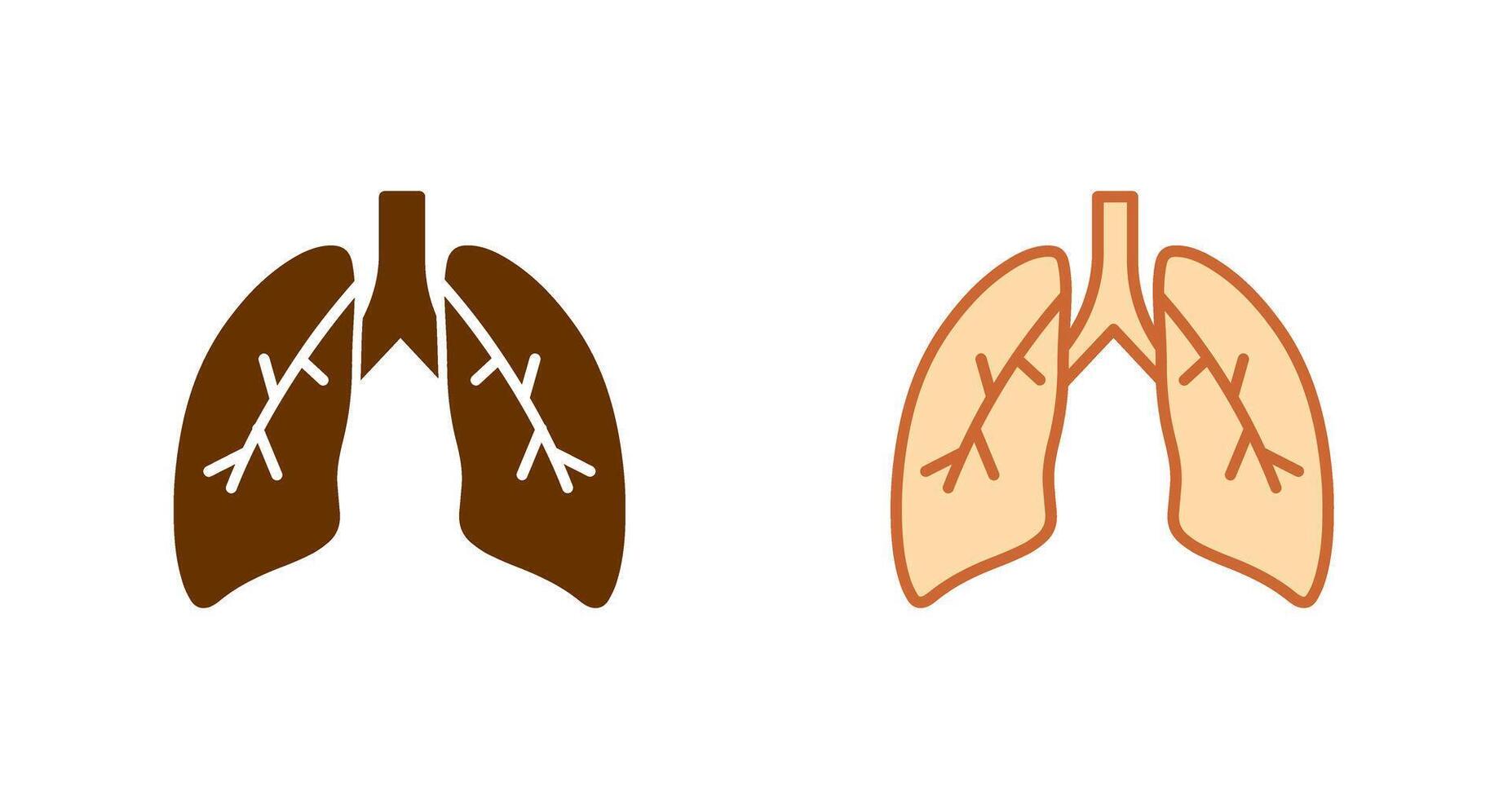 diseño de icono de pulmones vector