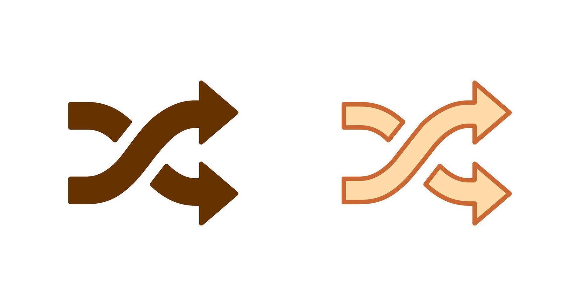 Shuffle Icon Design vector
