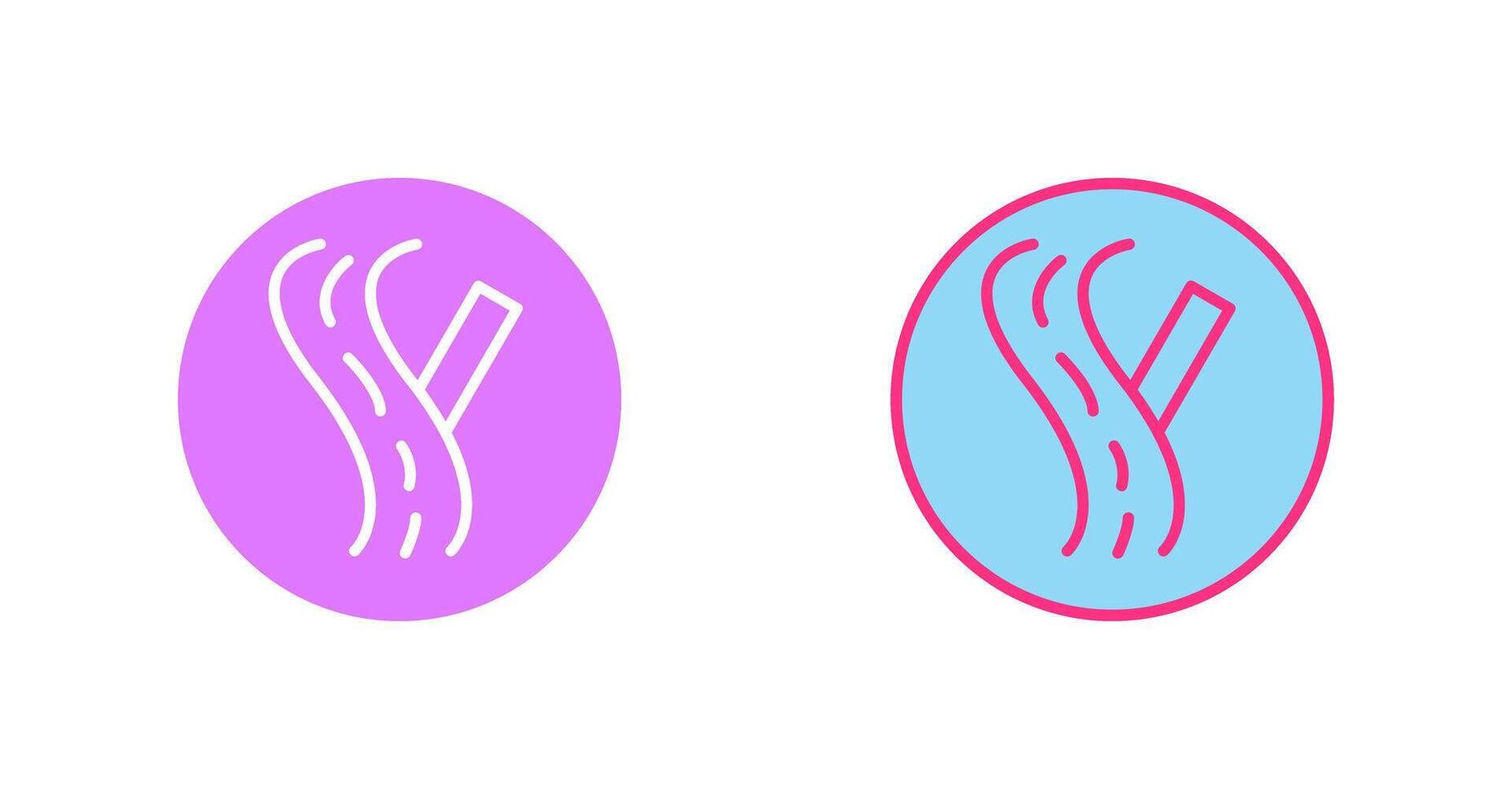 Linked Road Sign Icon vector