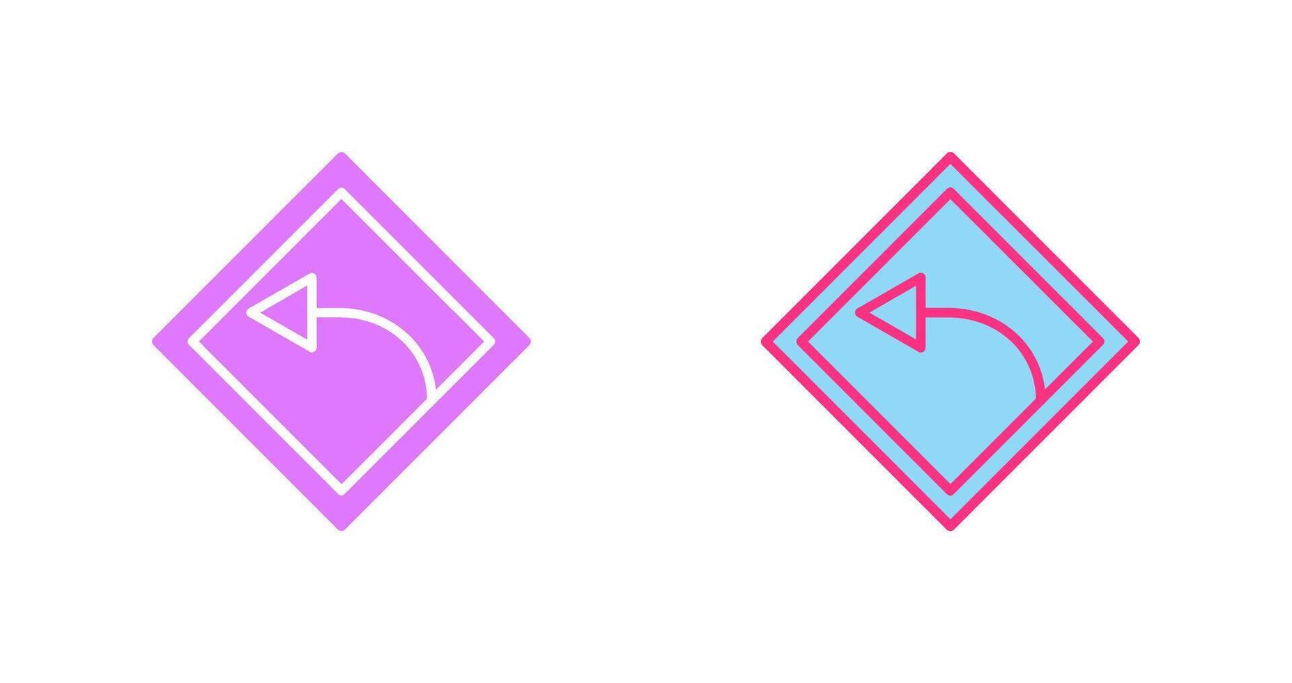 Left Turn Icon vector