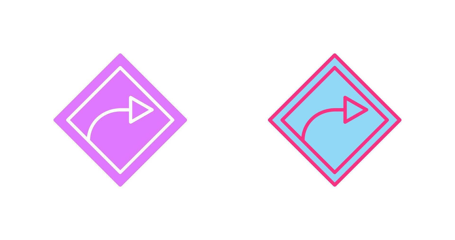 Right Turn Icon vector