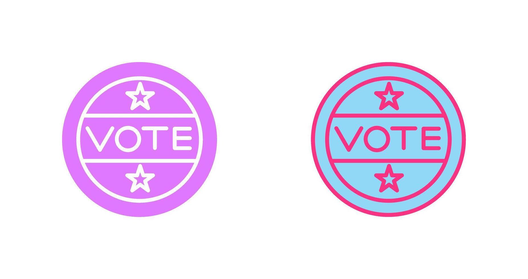 Vote Sticker Icon vector
