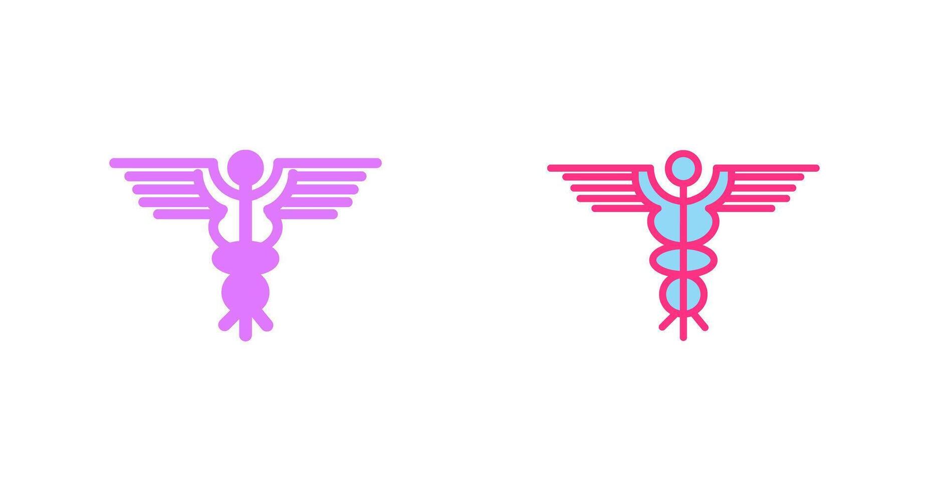 caduceo icono diseño vector