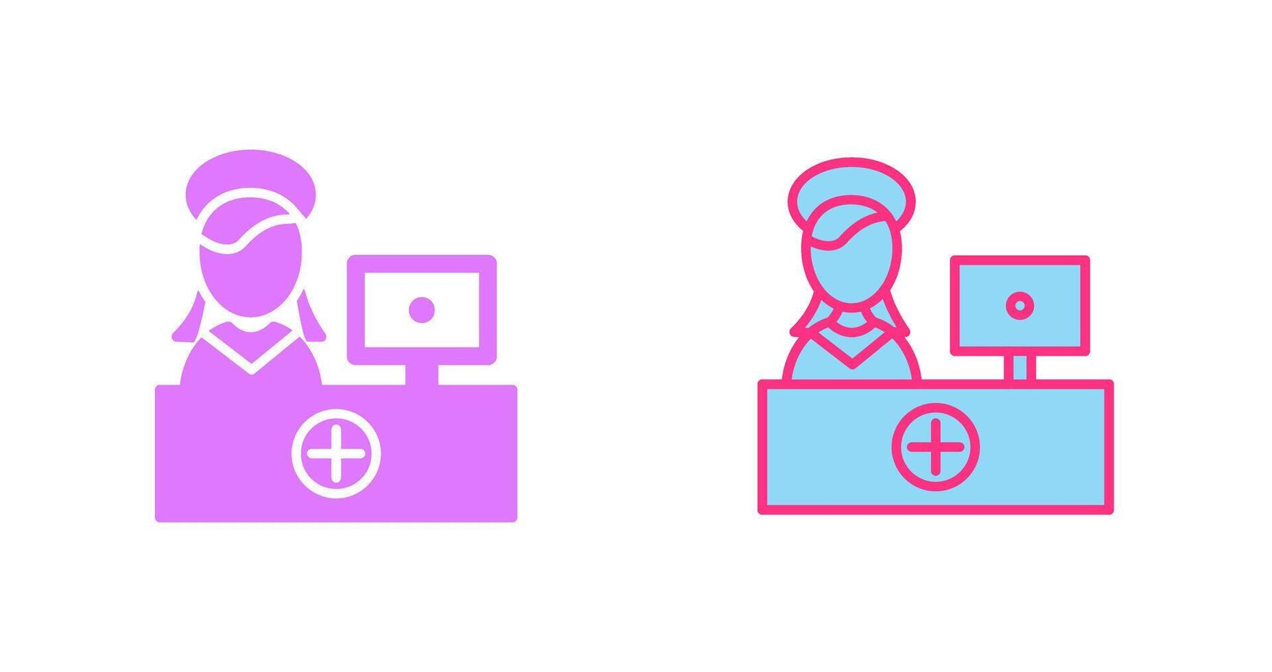 Hospital Reception Icon vector