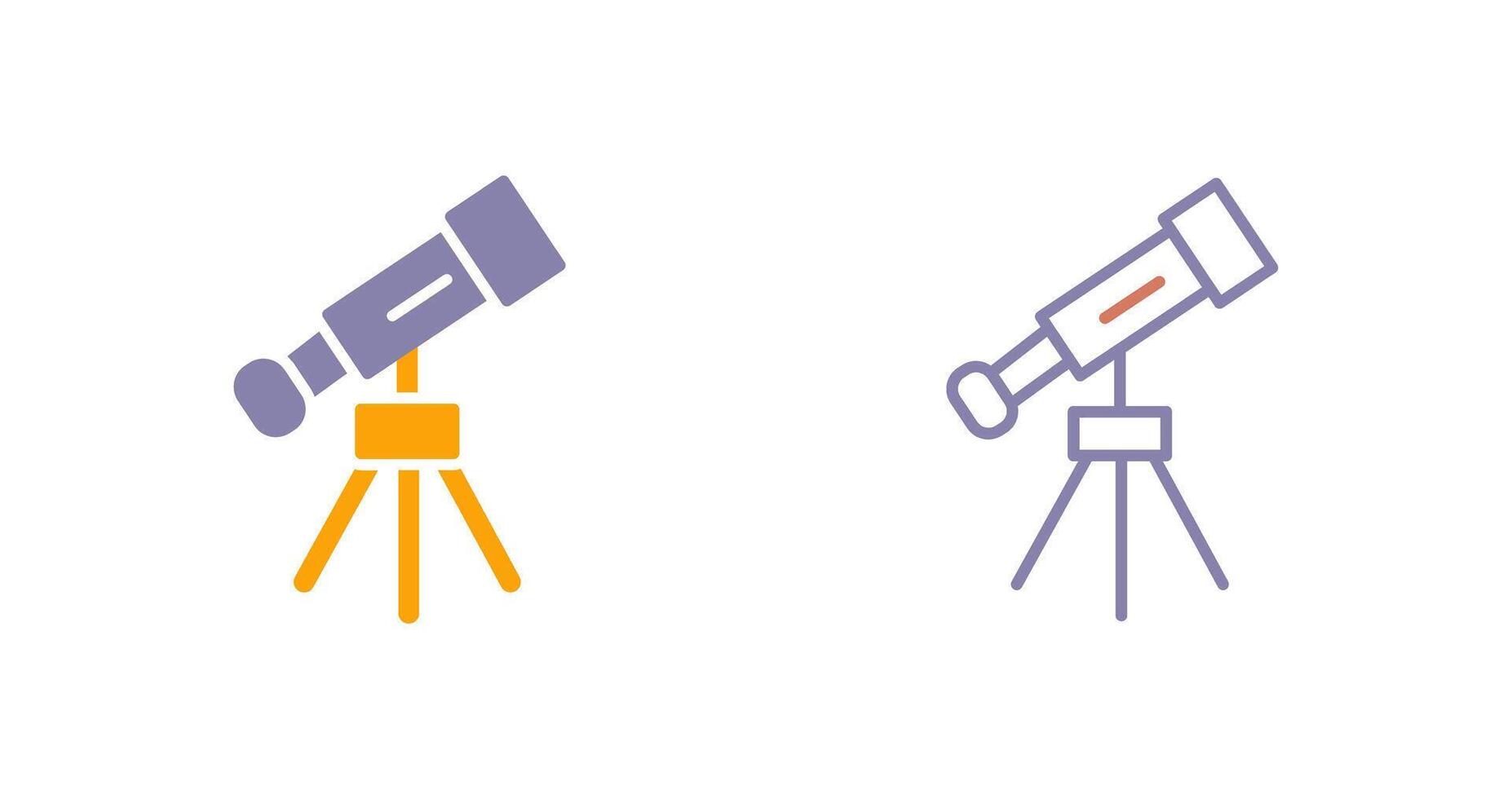 diseño de icono de telescopio vector