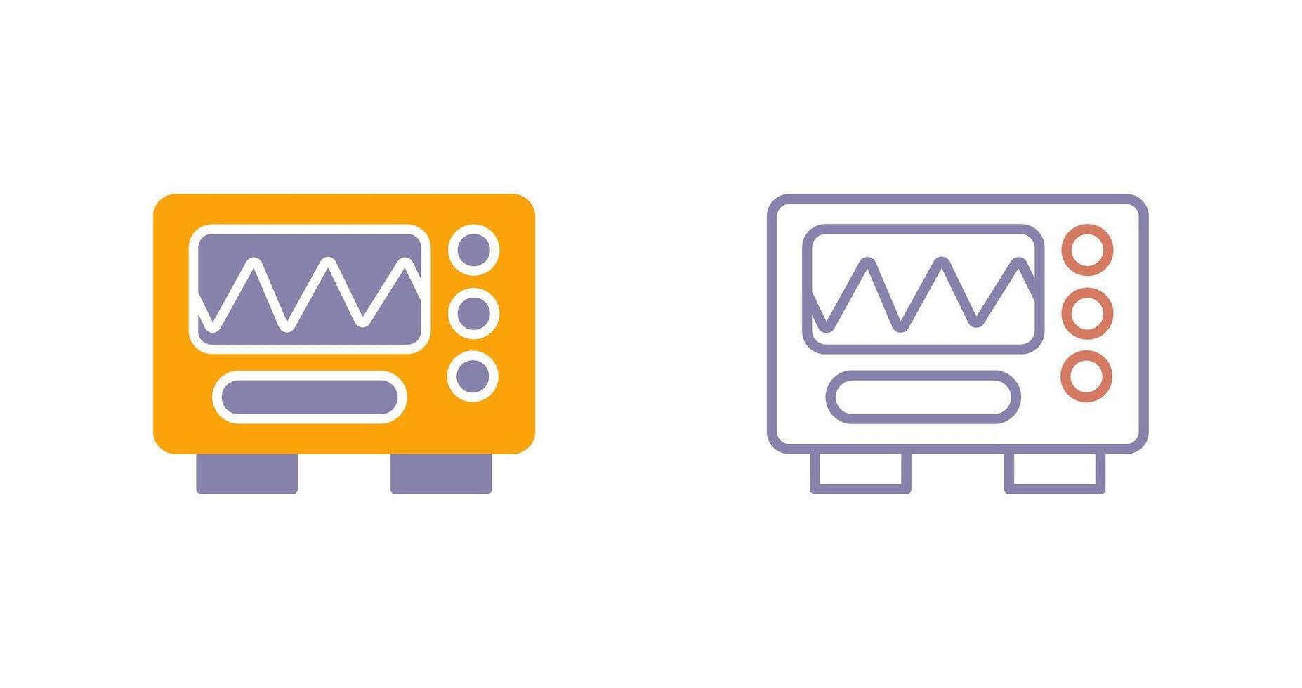 Oscilloscope Icon Design vector