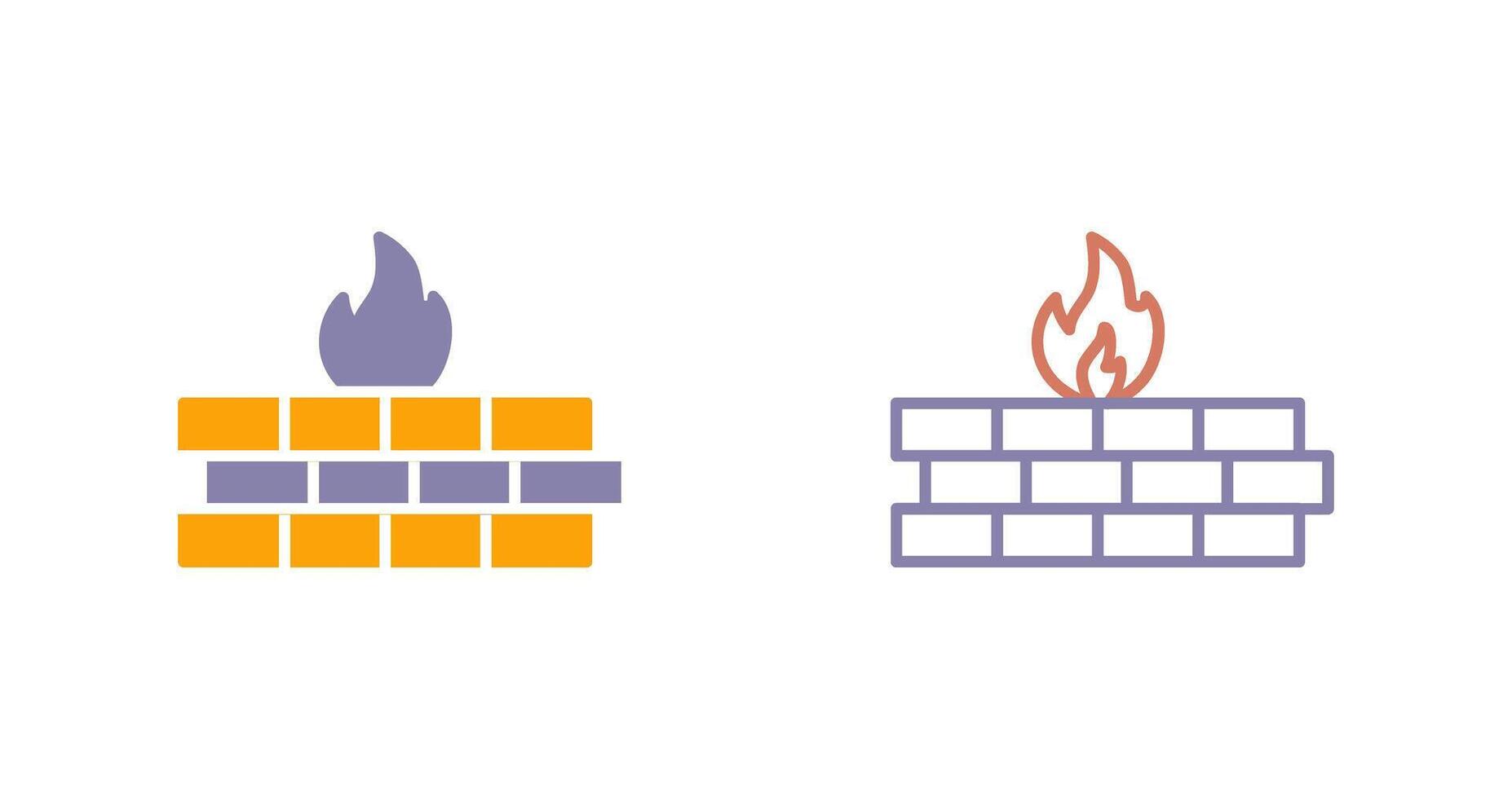 Firewall Icon Design vector