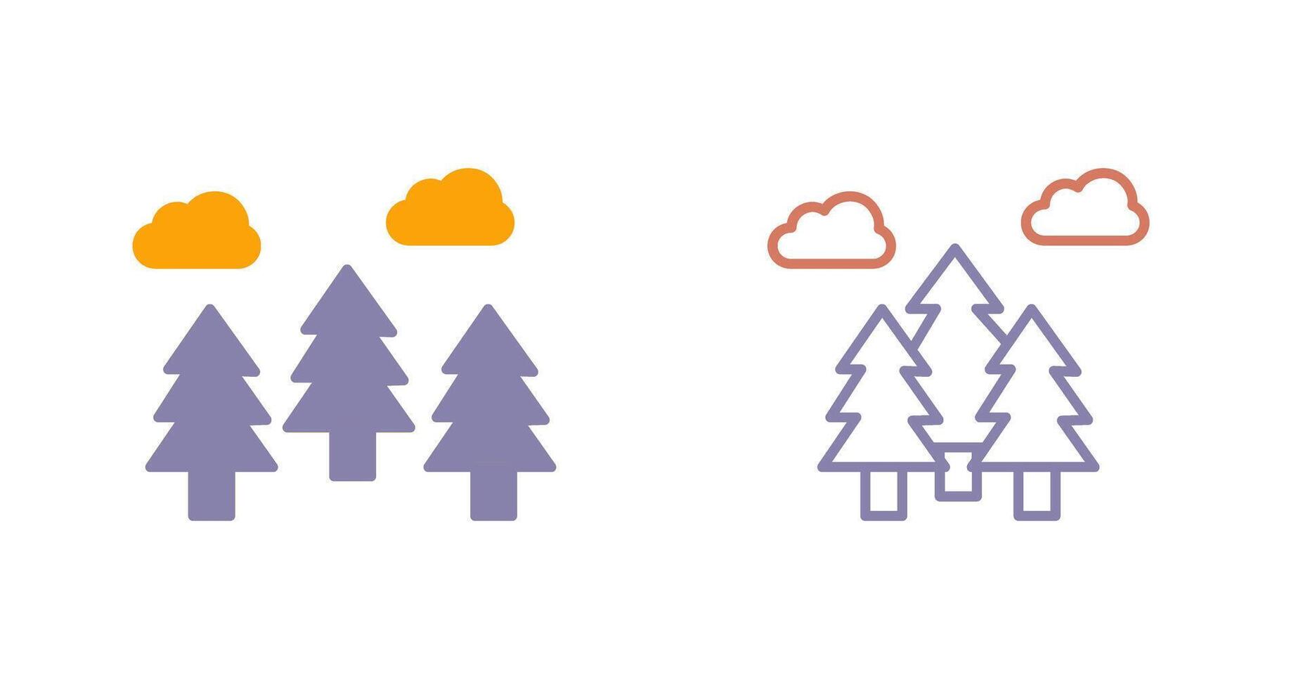 diseño de icono de bosque vector