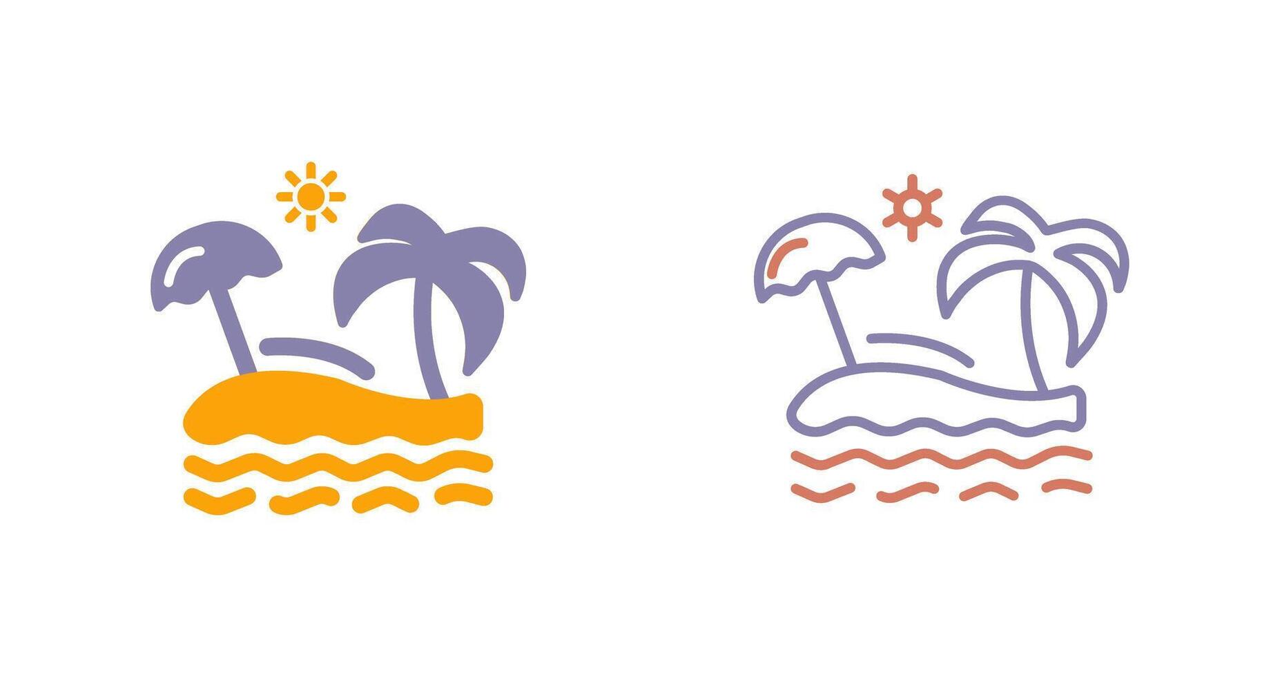 Beach Icon Design vector