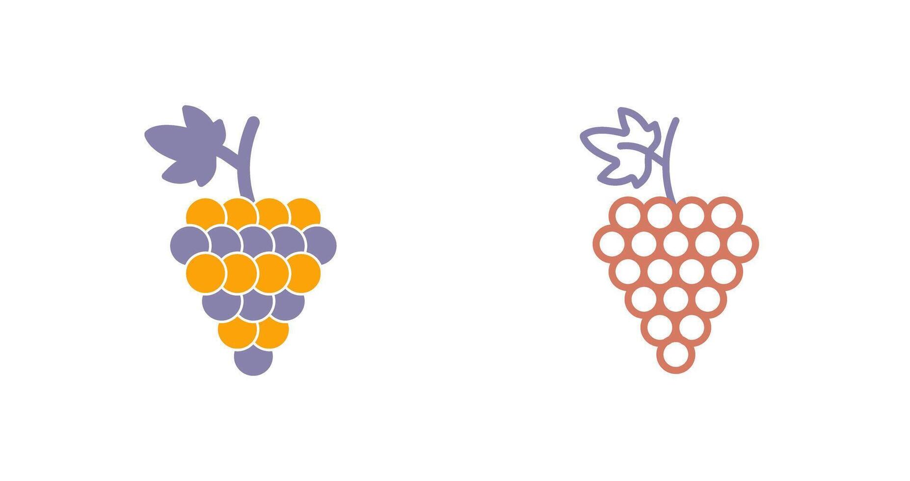 diseño de icono de uvas vector