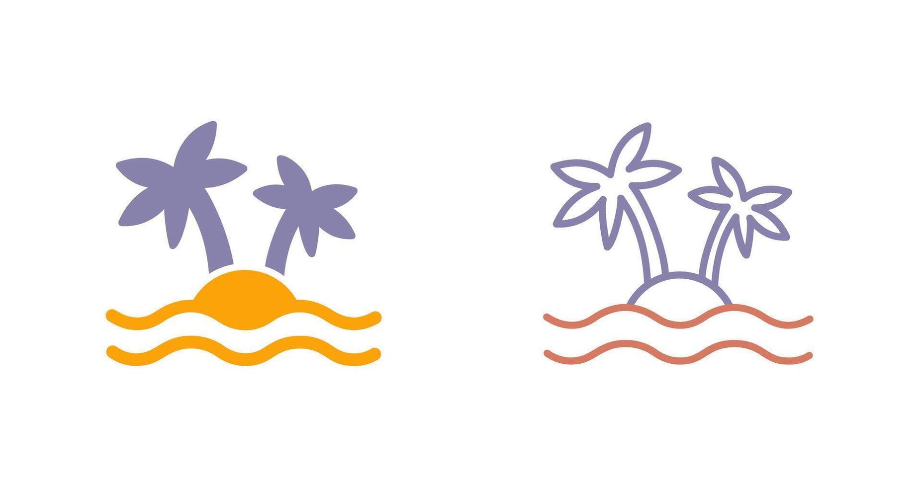 Island Icon Design vector