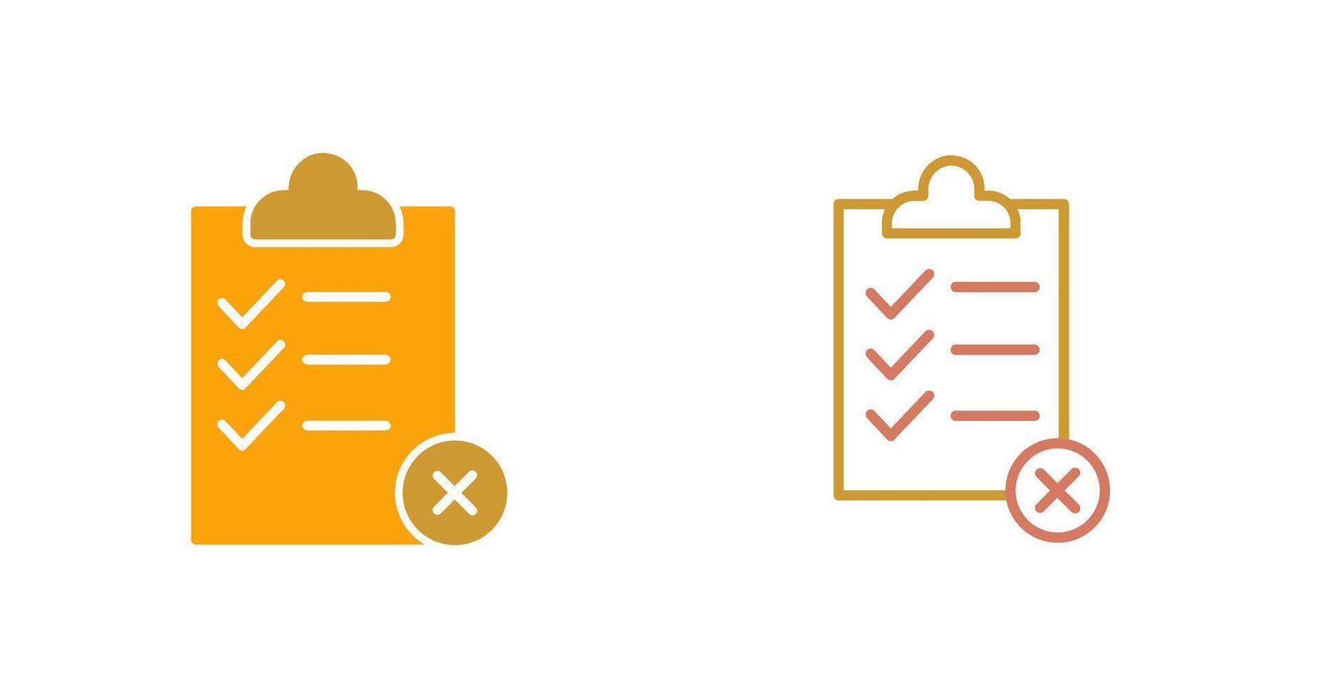 Rejected Icon Design vector