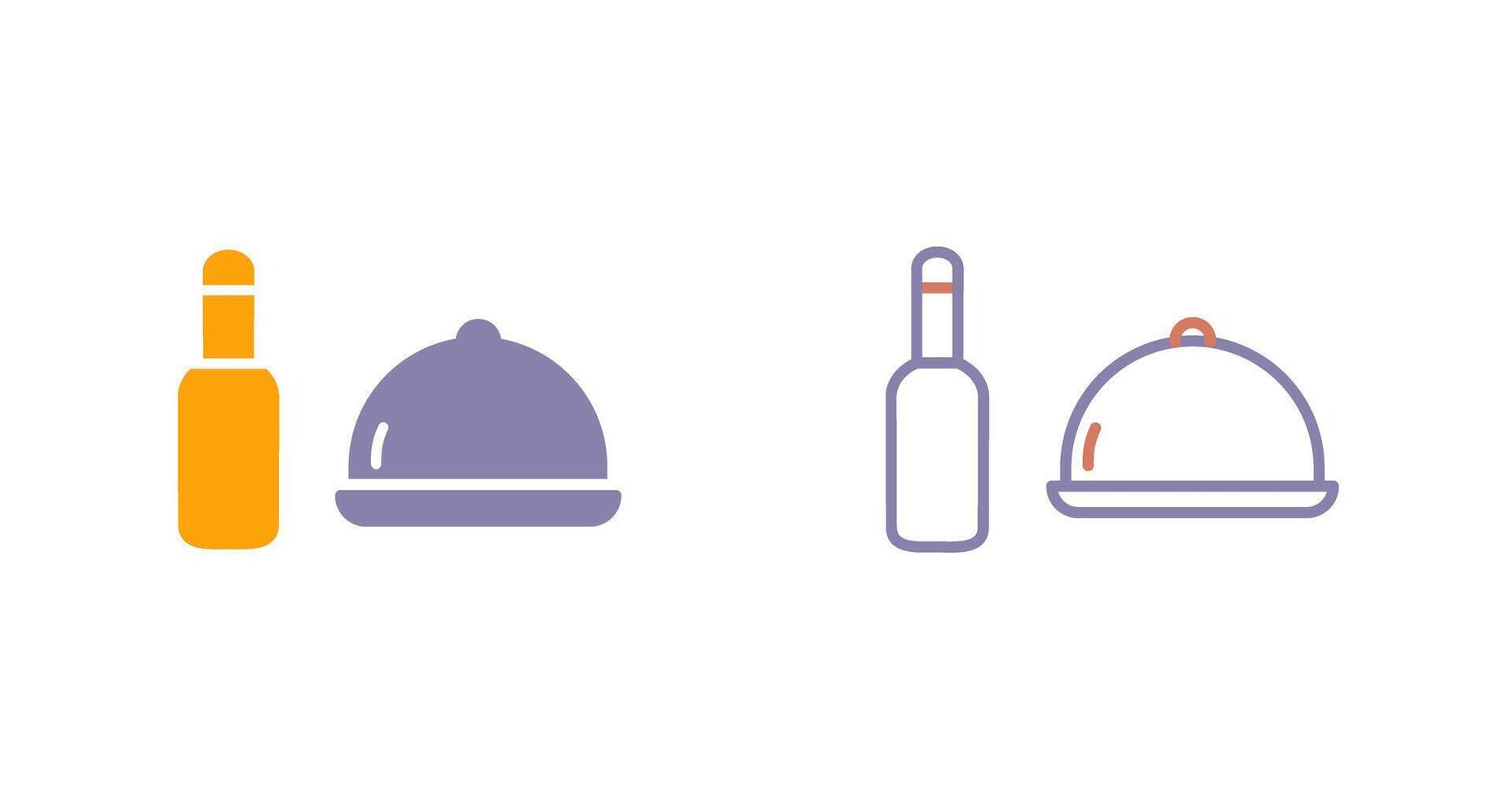 comida y cerveza icono diseño vector