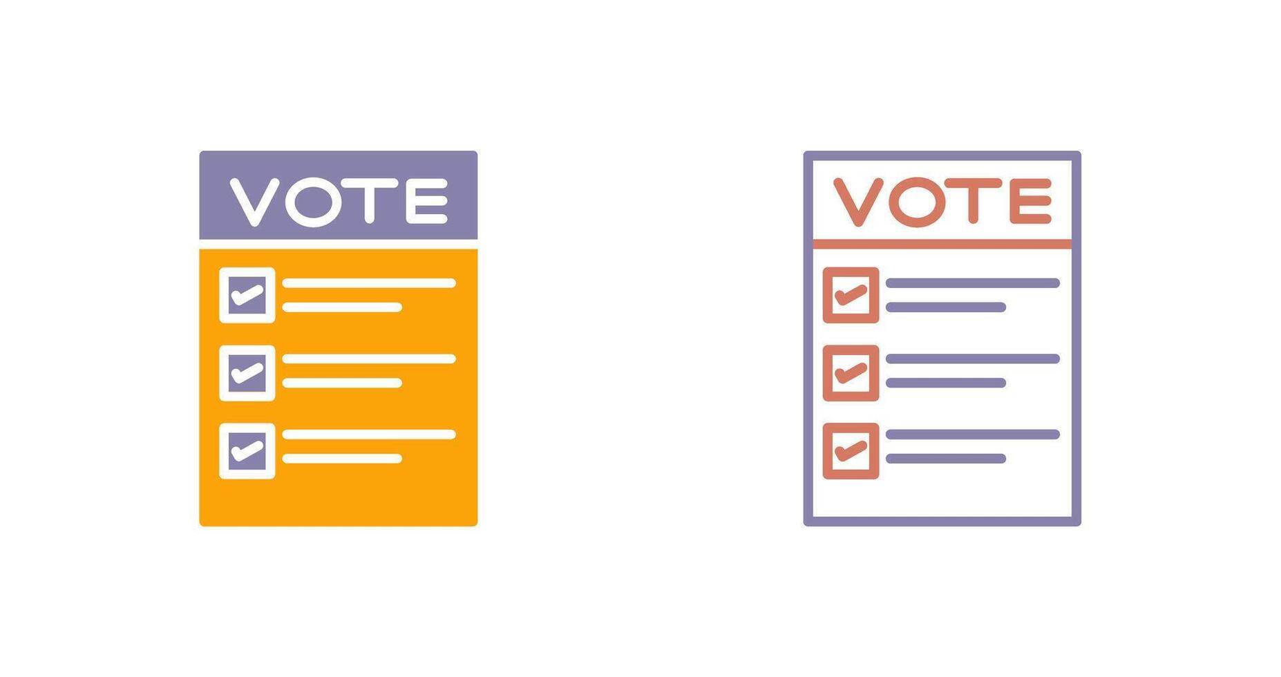 Ballot Paper Icon Design vector
