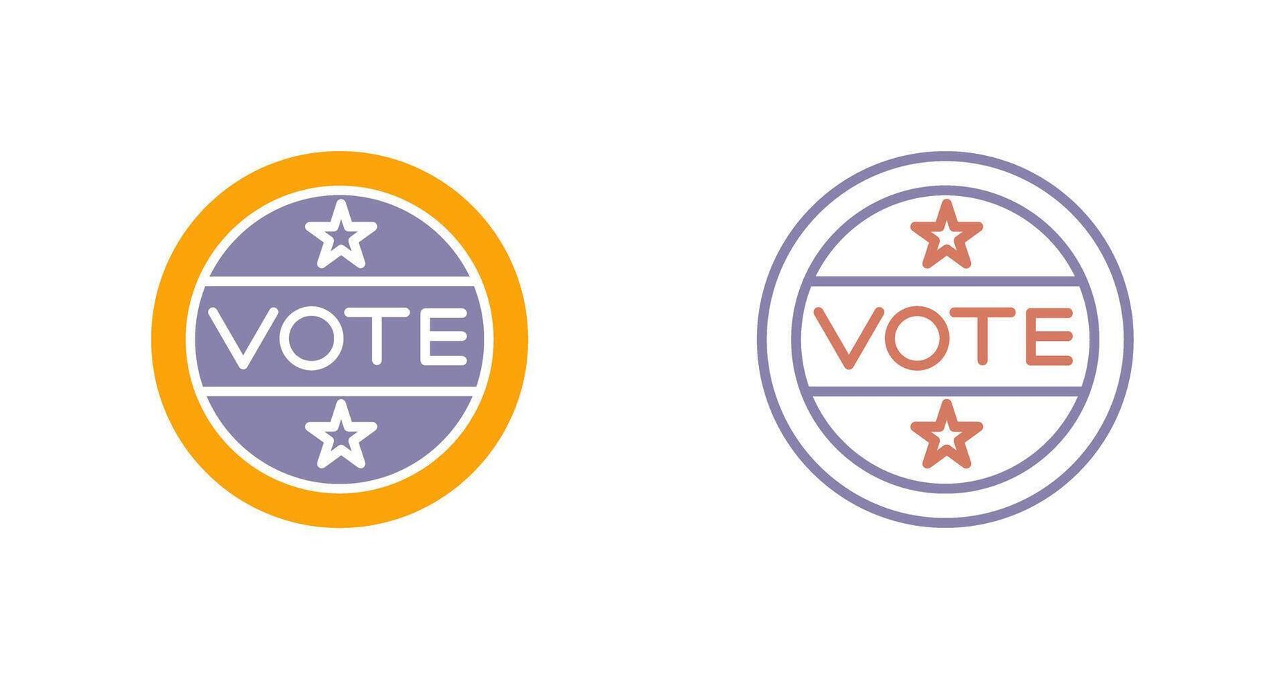 Vote Sticker Icon Design vector