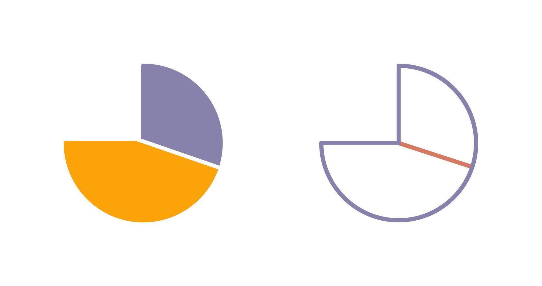 Pie Chart Icon Design vector