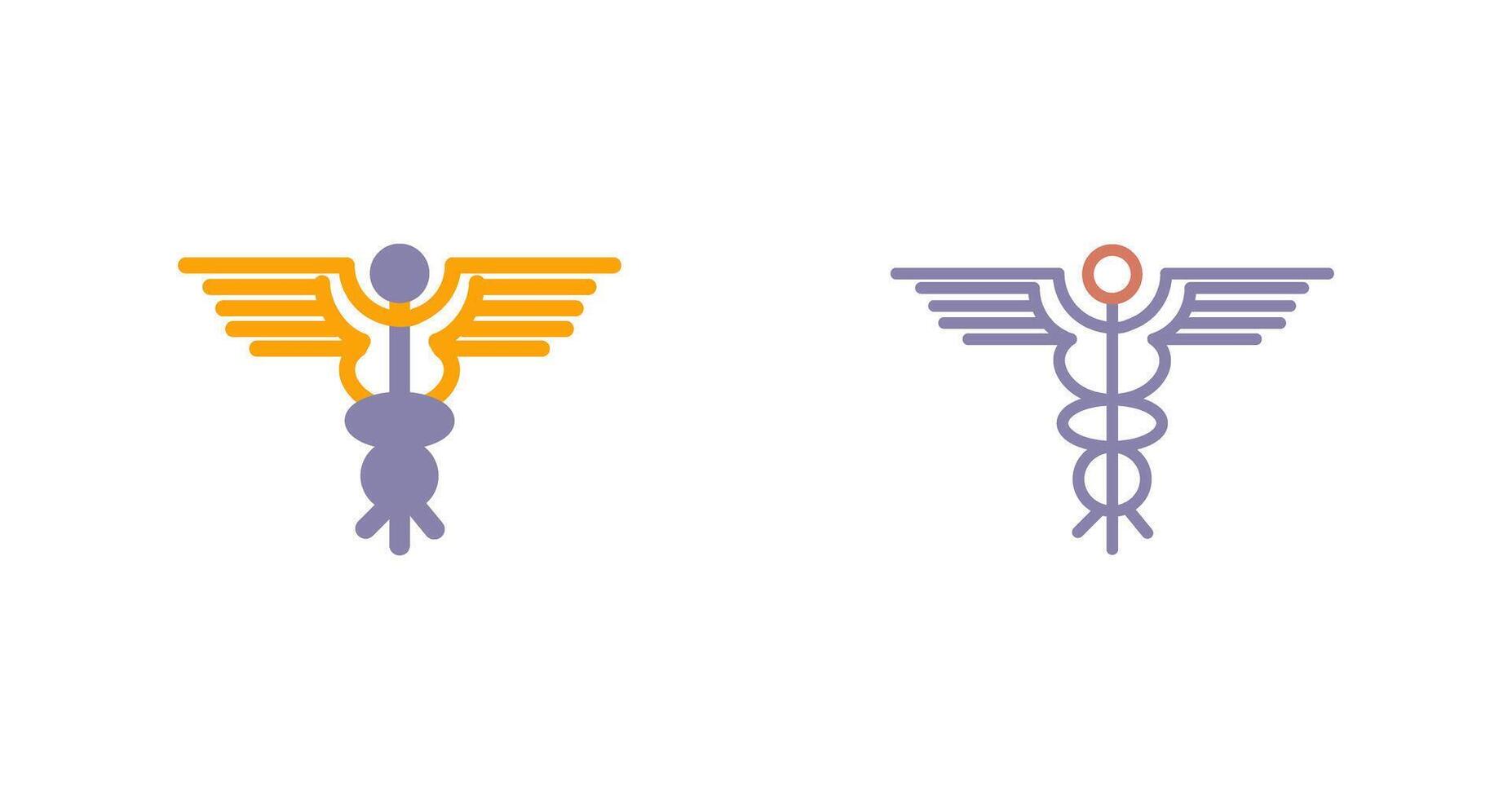 Caduceus Icon Design vector