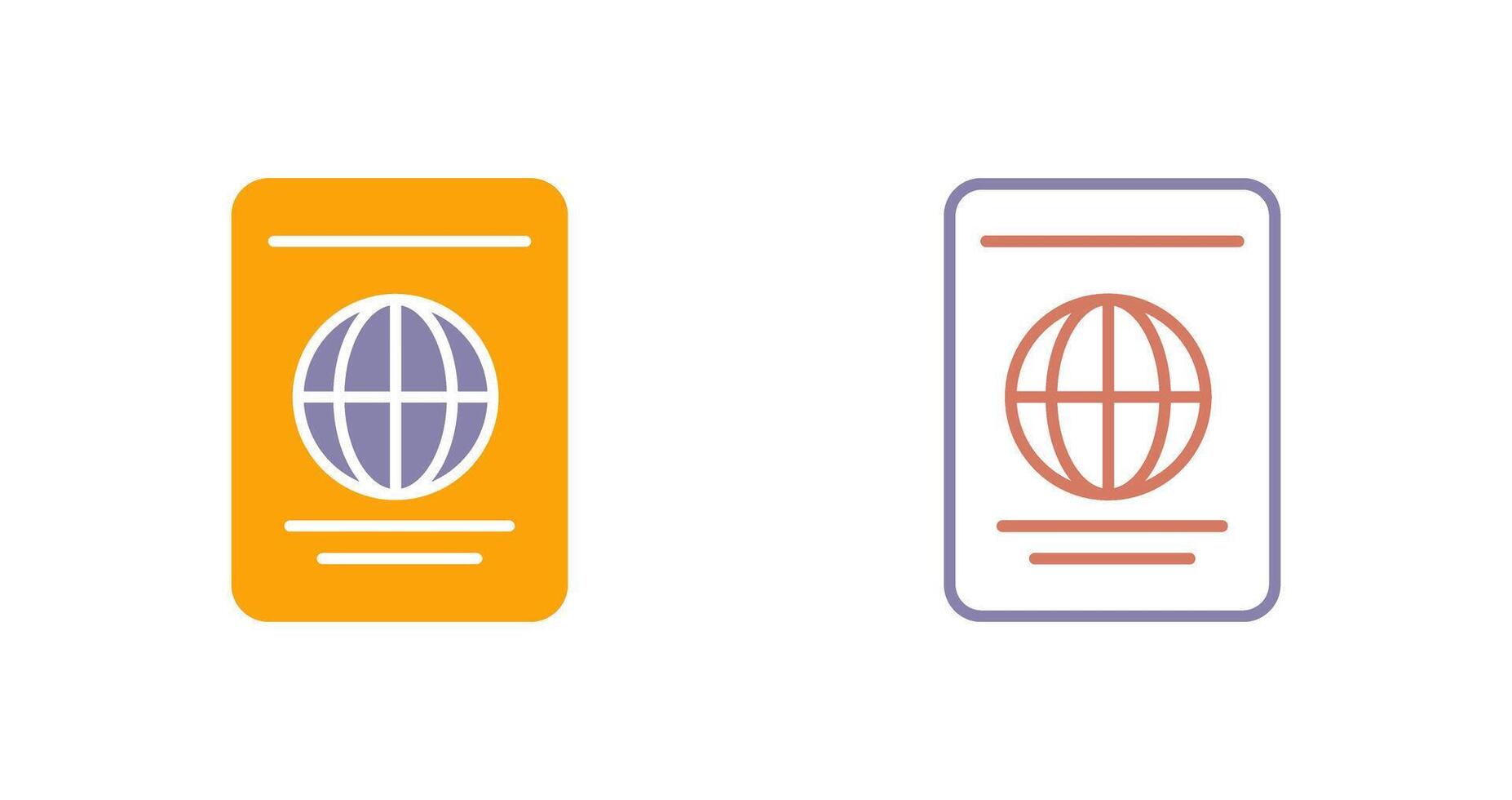 Passport Icon Design vector