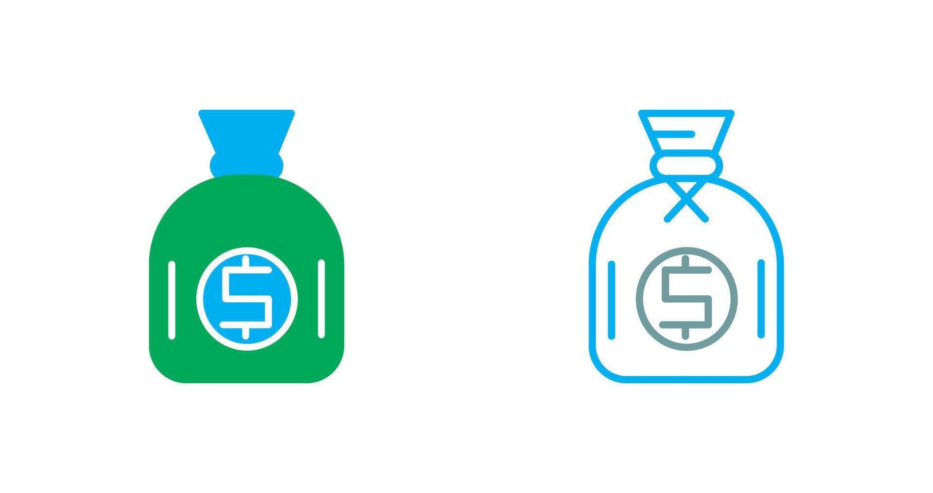 Dollar Sack Icon Design vector