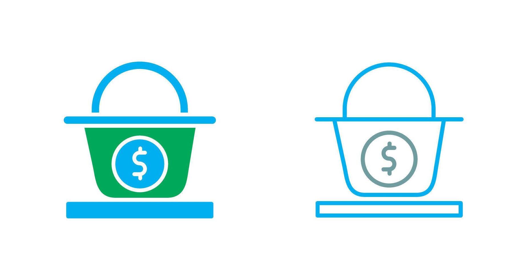 Dollar Basket Icon Design vector