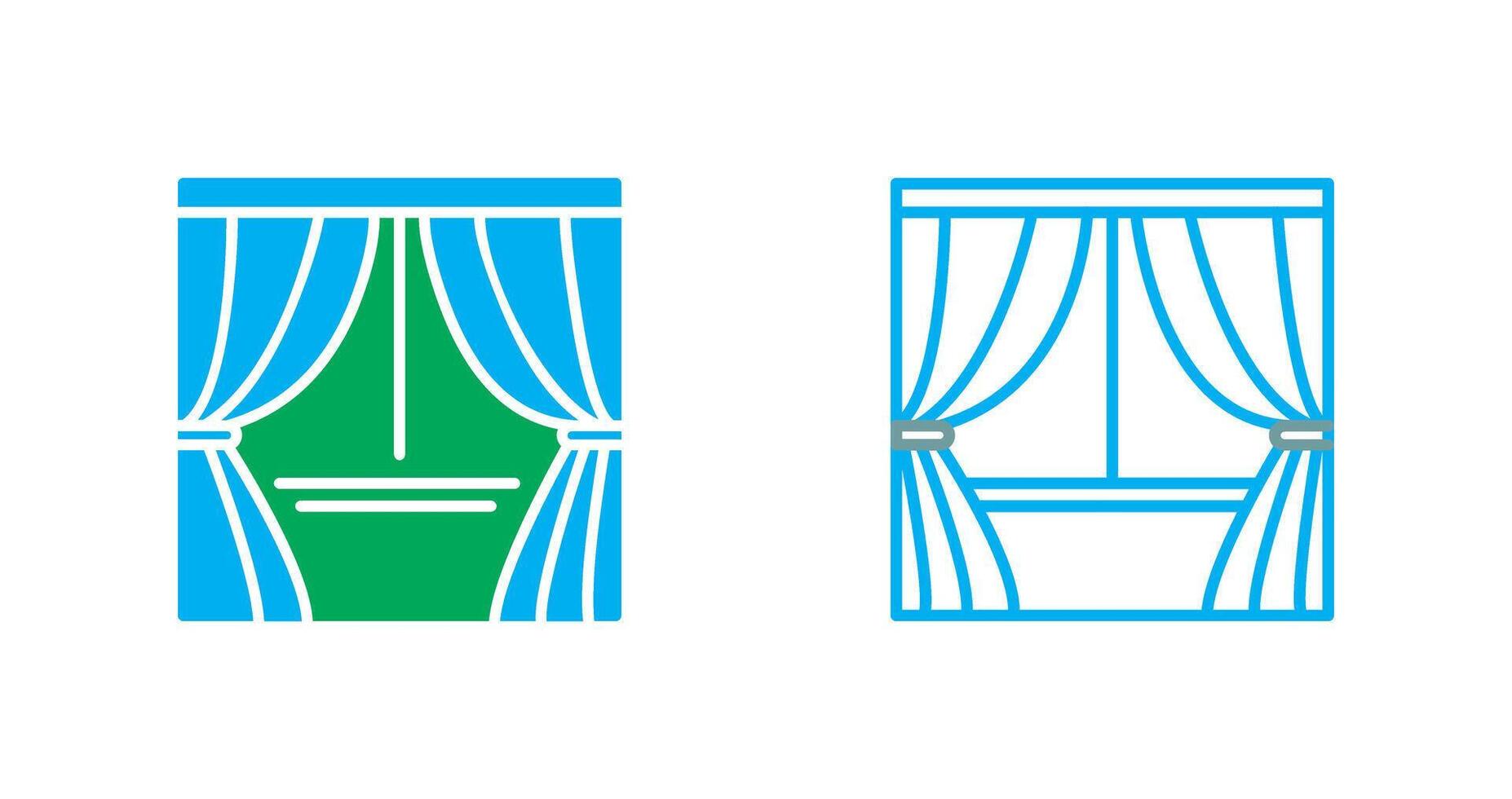 Curtains Icon Design vector