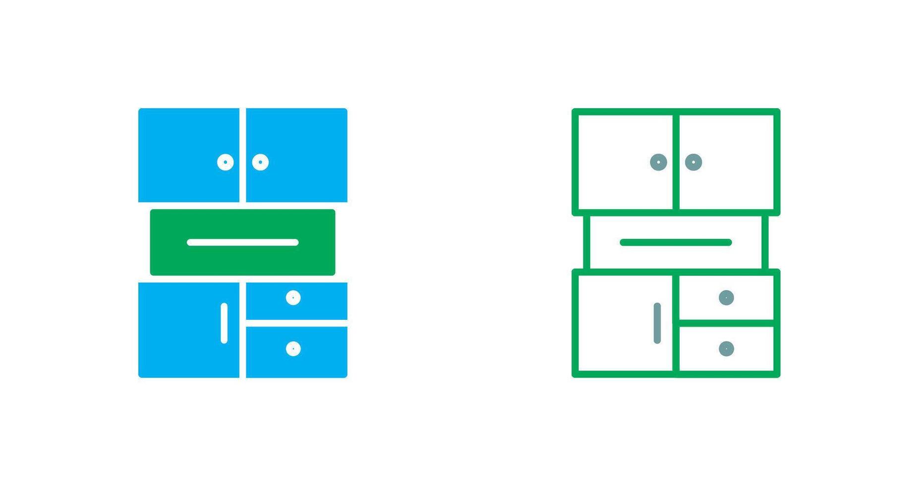 Cabinets Icon Design vector