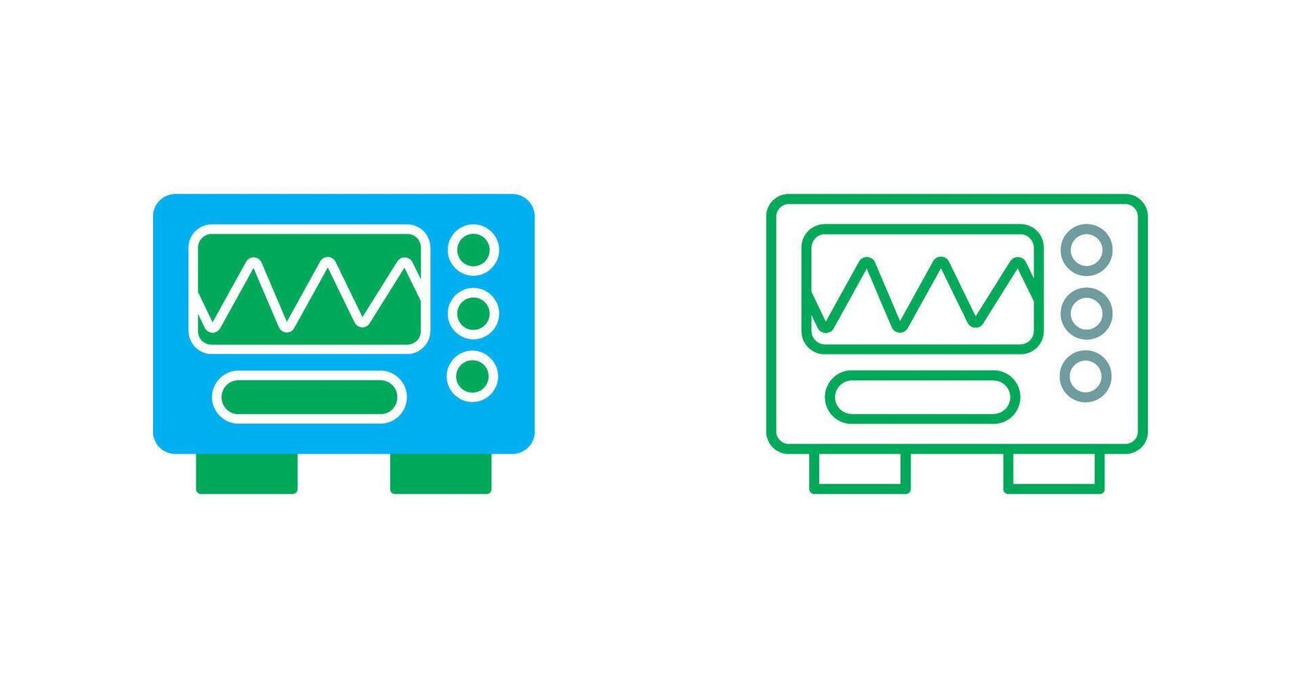 Oscilloscope Icon Design vector