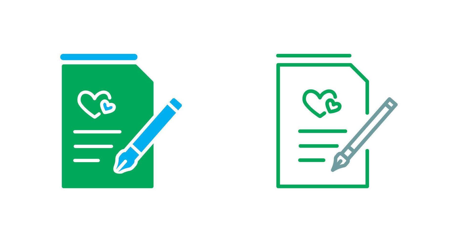 Marriage Contract Icon Design vector