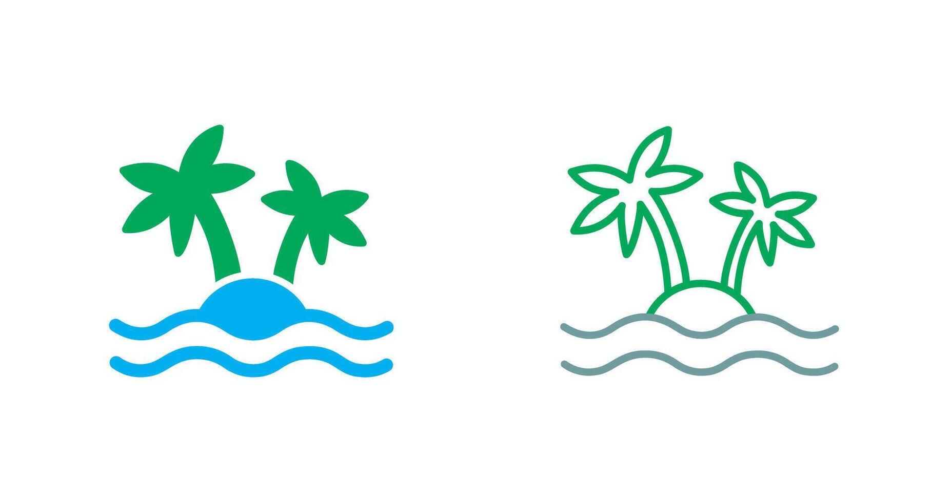 Island Icon Design vector