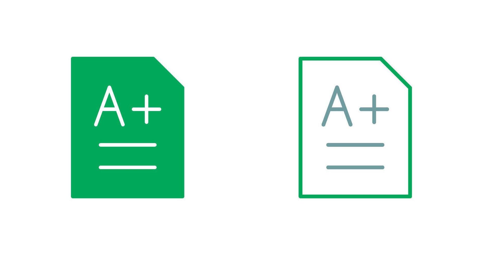 A grade Icon Design vector