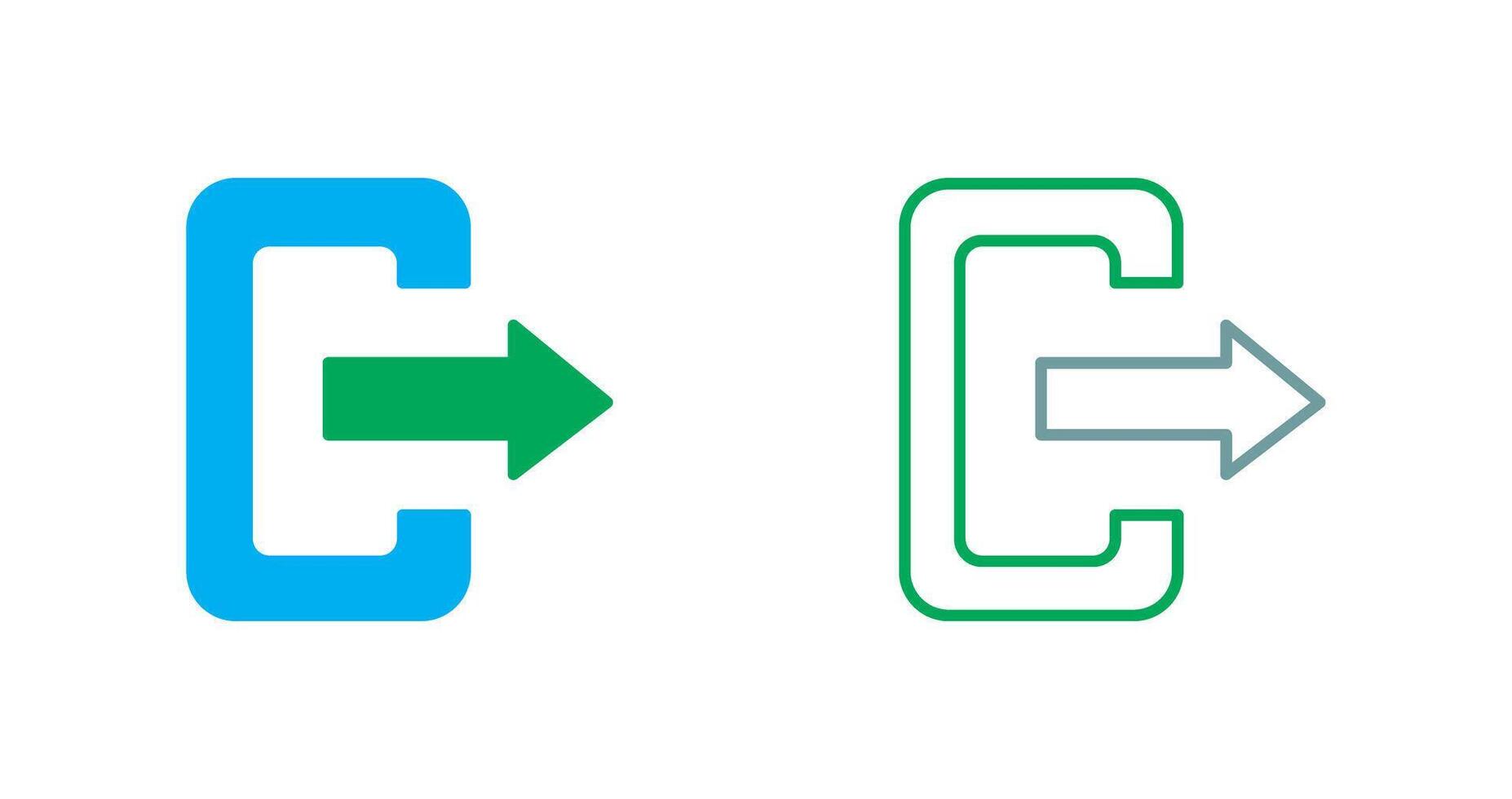 Logout Icon Design vector