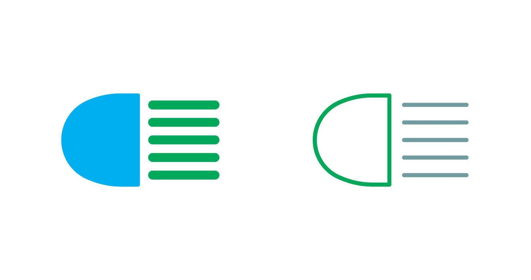 Headlight Icon Design vector