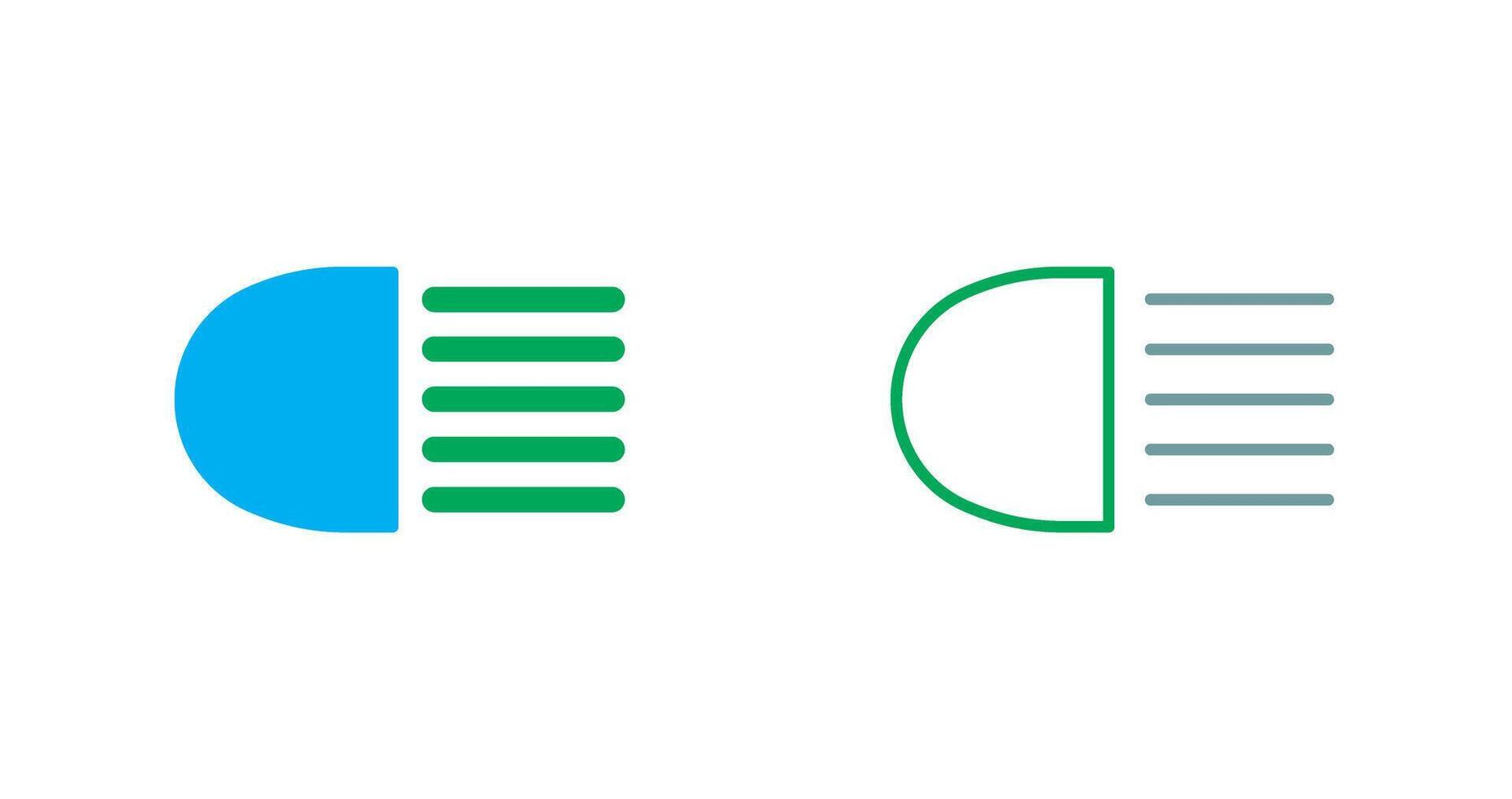 Headlight Icon Design vector