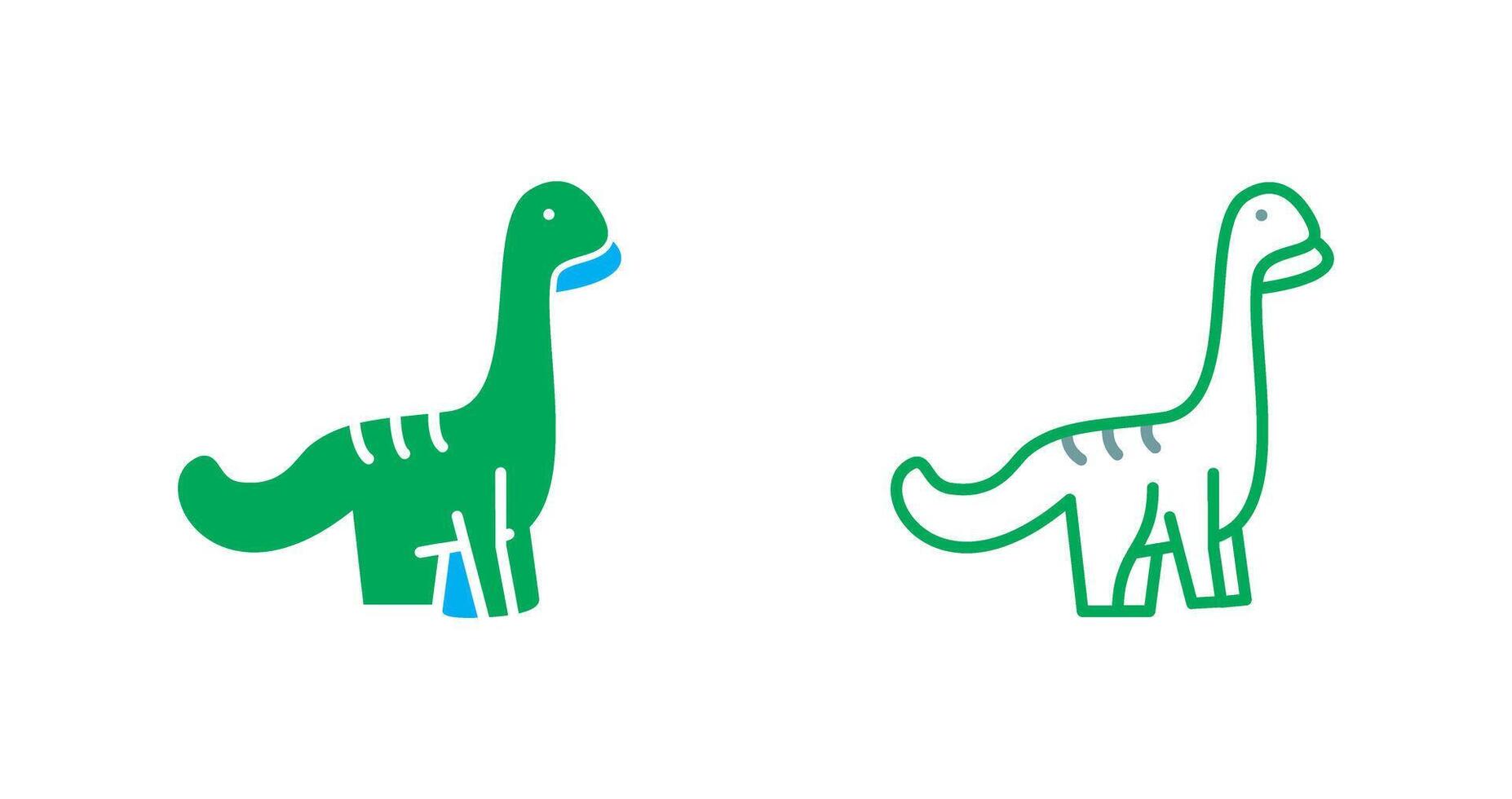 Dinosaur Icon Design vector