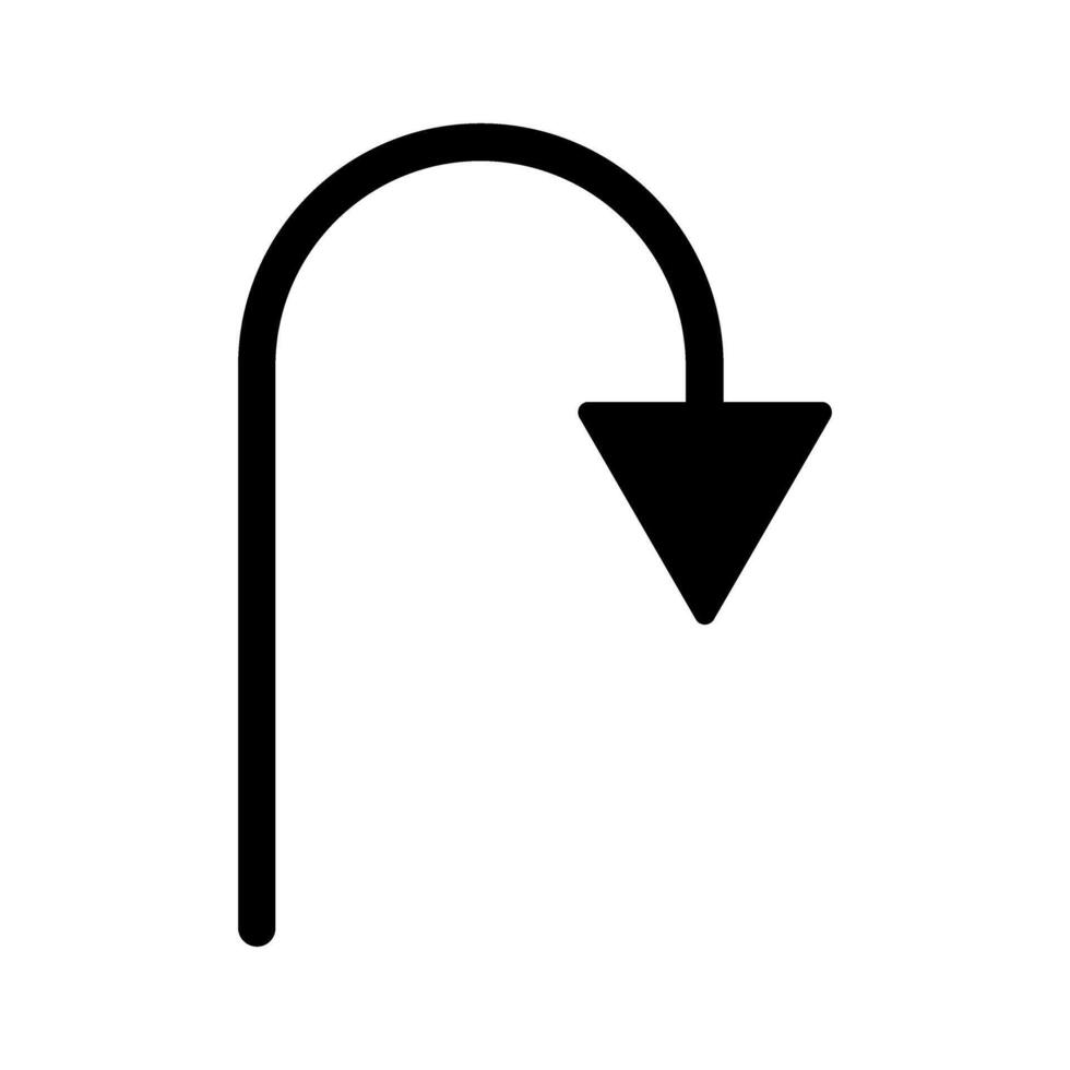 flecha señalando abajo icono vector